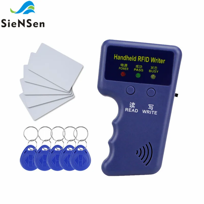 Siensen Ручной 125 кГц rfid-дубликатор ключ копировальный аппарат идентификатор писателя карты Cloner программист+ T5577 ключевые теги и перезаписываемые карты