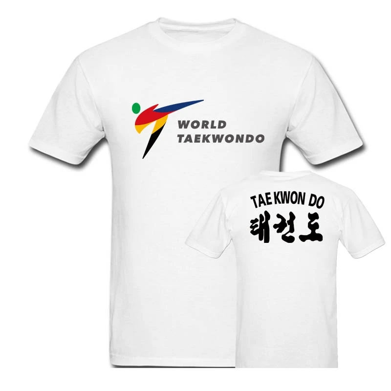Мужская футболка World Taekwondo Federation с надписью WTF модная принтом бесплатная