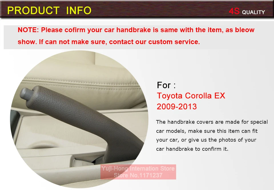 Yuji-Hong автомобильный ручник чехлы Чехол для Toyota Corolla EX 2009-2013 натуральная кожа автомобильный Стайлинг крышки рукоятки ручного тормоза черный