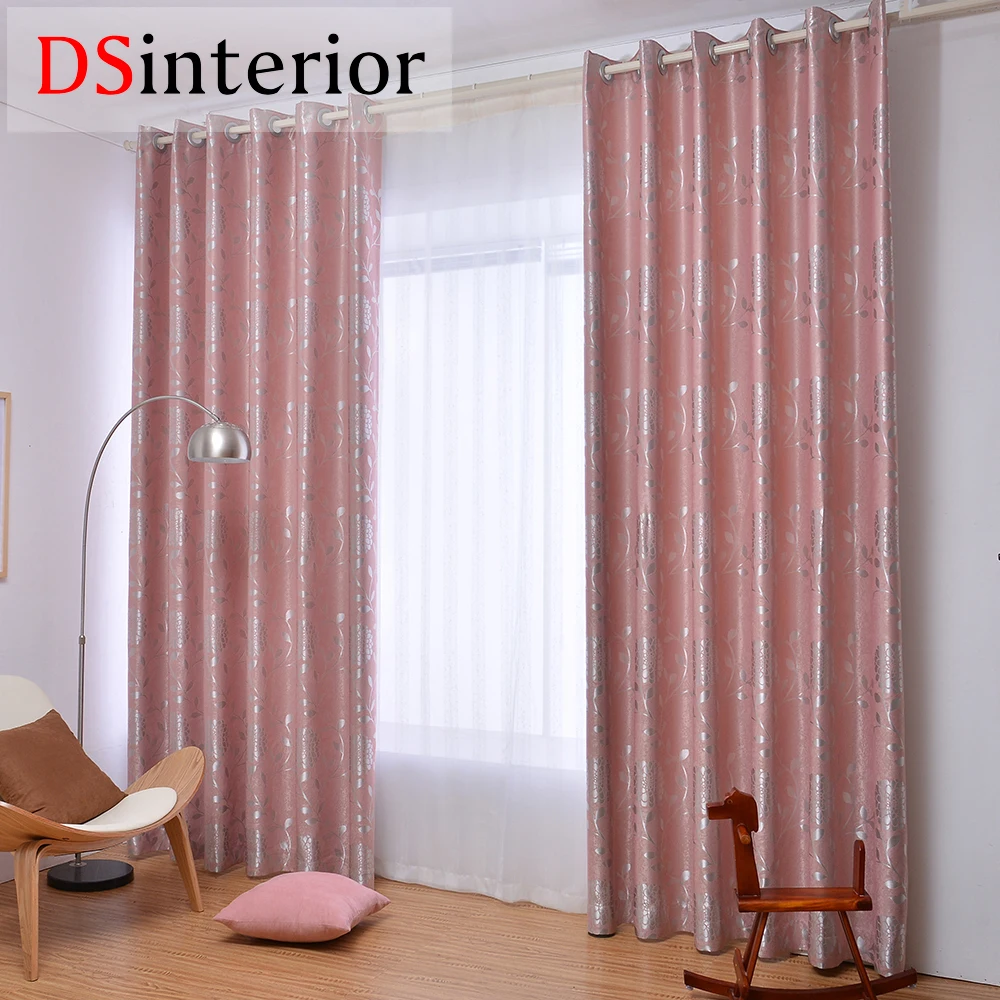 DSinterior Элегантный Розовый блекаут штора для окон спальни гостиной|window curtain for