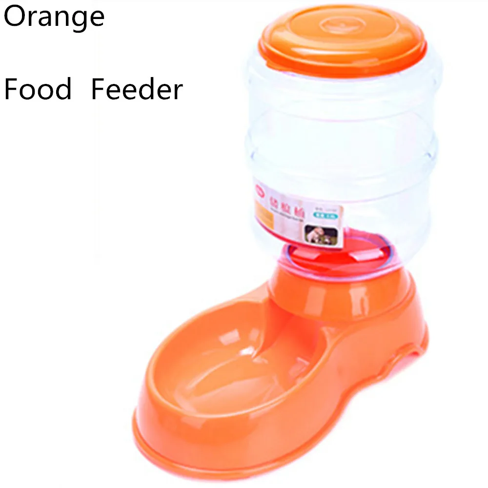 orange Food Feeder KEMISIDI подачи домашних животных собака автоматическая Еда подачи воды ПЭТ-миски для воды для собаки кошки собаки Пьющий Автоматическая Еда чаша 3.5L товары для животных - Цвет: orange Food Feeder