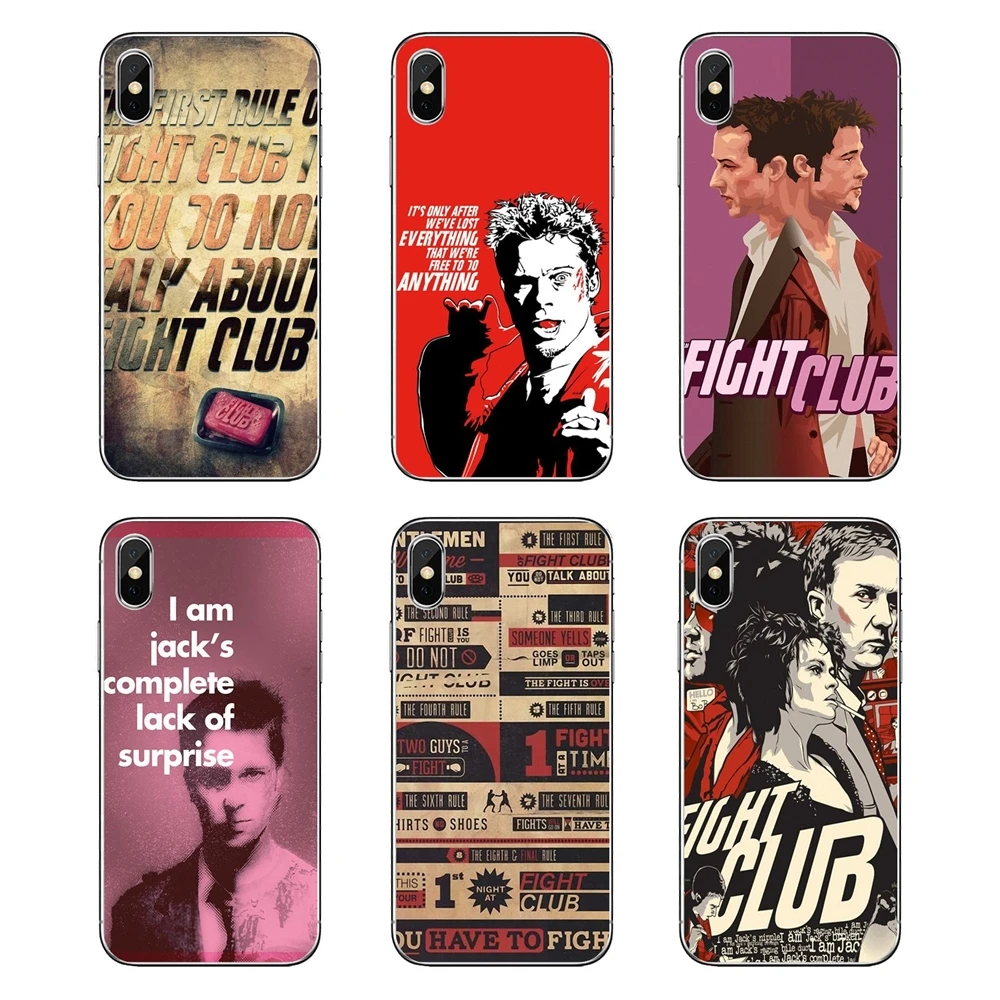 Прозрачные мягкие чехлы для Motorola Moto X4 E4 E5 G5 G5S G6 Z Z3 G3 C Play Plus Fight Club 1999|Чехлы-накладки| |