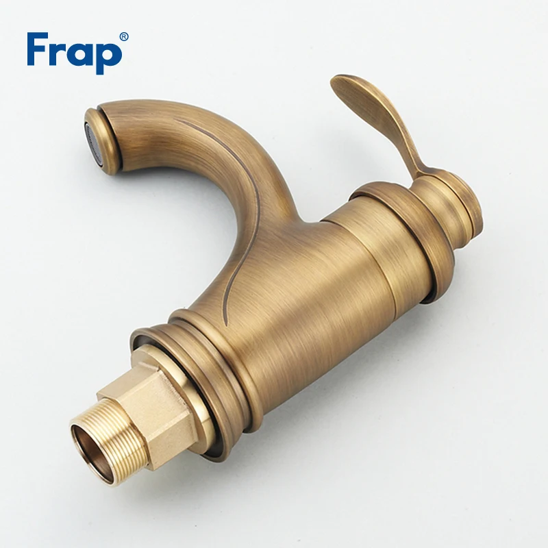 Новый античный латунный смеситель Frap с потоковым носиком для раковины в ванной