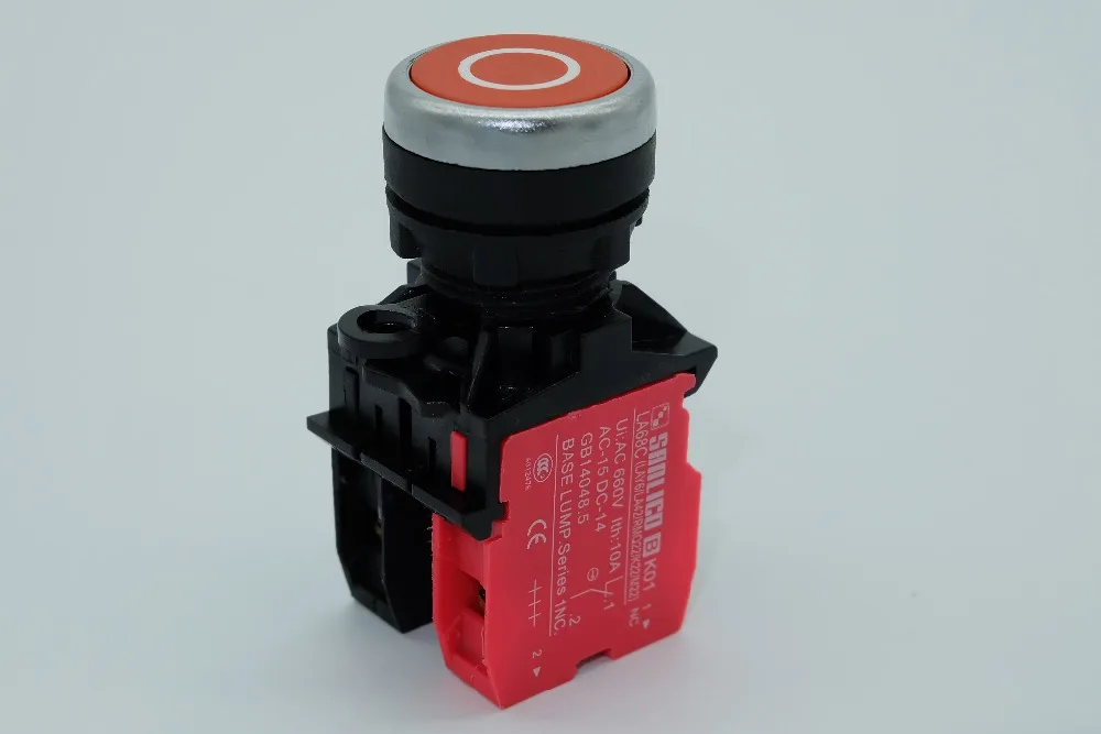 waterproof momentary push button switch flush head with mark SB1(LA68C M22)-PB35 spring return | Обустройство дома