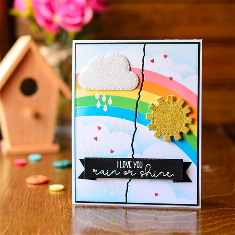 DiyArts Sunshine металлические режущие штампы с прозрачными штампами для рукоделия