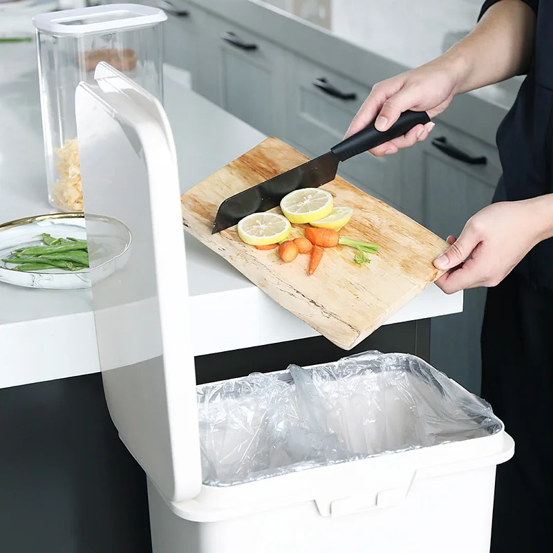Большой 32L двухслойные кухонные вертикальные мусорные сортировочные ящики с
