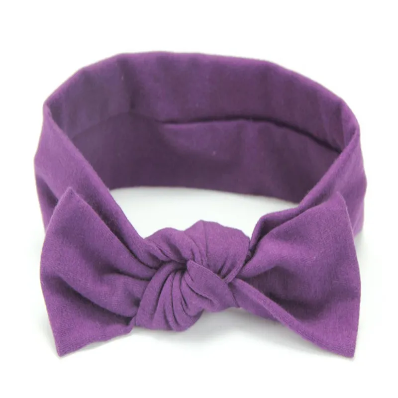 Новинка 2018 эластичная хлопковая однотонная повязка на голову для новорожденных