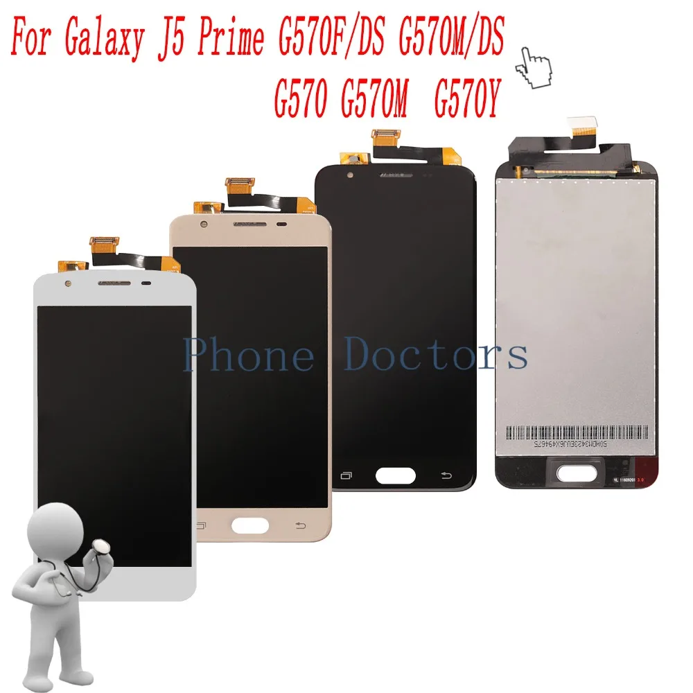 5 0 ''Сенсорный экран Digitizer + ЖК дисплей Дисплей в сборе для Samsung Galaxy J5 Prime G570 G570M