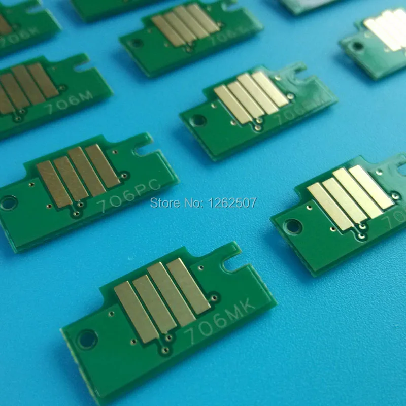 PFI-706 pfi 706 cmyr BK МК 6 Цвета чипы картриджей для Canon ipf8410se чернил принтера совместимые