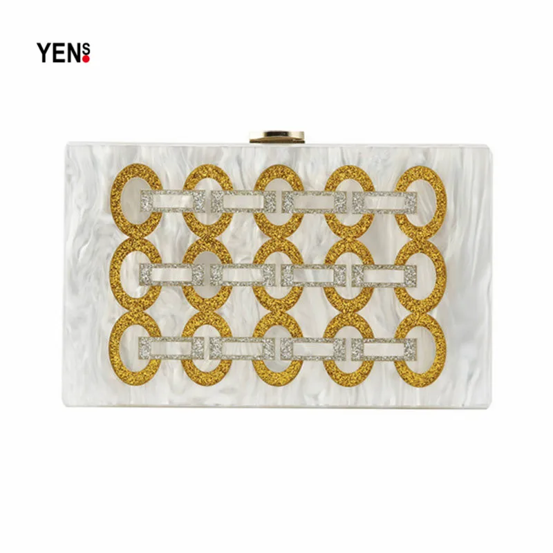 Брендовый Модный женский кошелек роскошная сумка дизайнерский акриловый клатч с
