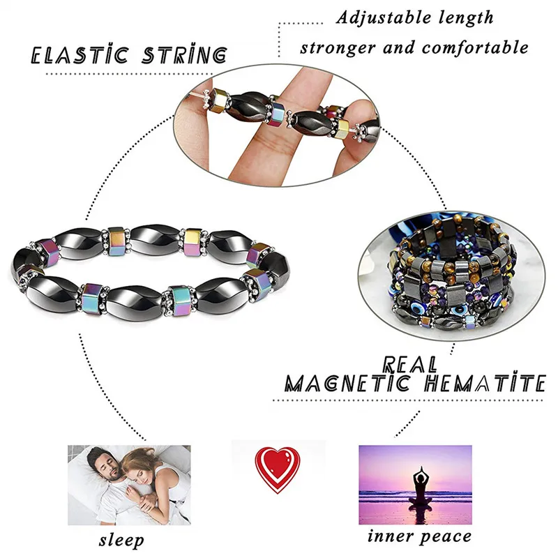 Модный гематитовый браслет для мужчин и женщин восстанавливающий лечебный рейки