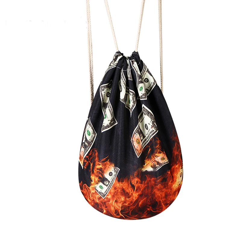 2019 Новый Стиль Drawstring сумки 3D печать кошка животных Камуфляж Мода подростков