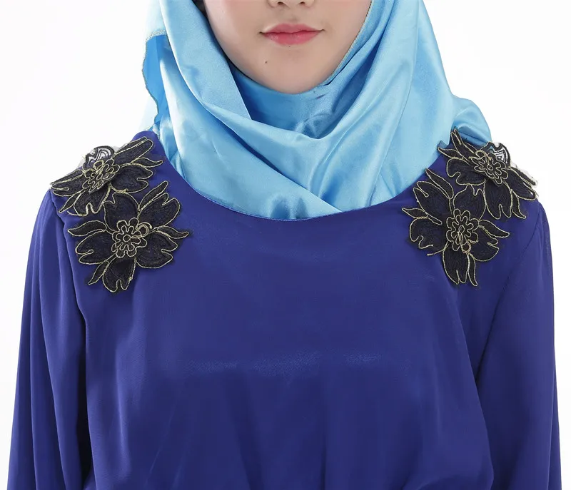 Dubai Abaya Busana Muslim Chiffon Islam Gaun Indonesia Pakaian Abaya untuk Wanita B5005