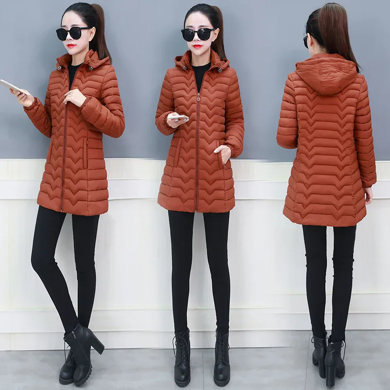 6XL, зимняя куртка, женские парки, большой размер, уплотненный, теплый, с капюшоном, длинный, тонкий, хлопок, пуховик, женские куртки, Parker, пальто, XA15