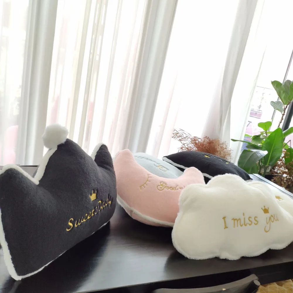 Nooer New Ins Hot Star Moon Cloud Crown Plush Pillow Soft Sofa Cushion Stuffed Toy Home Decoration | Игрушки и хобби