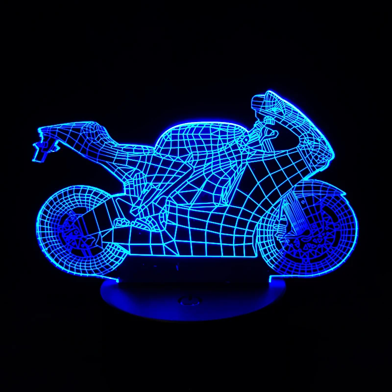 3D деко светильник двигатель автомобильные Форма USB зарядка сенсорный