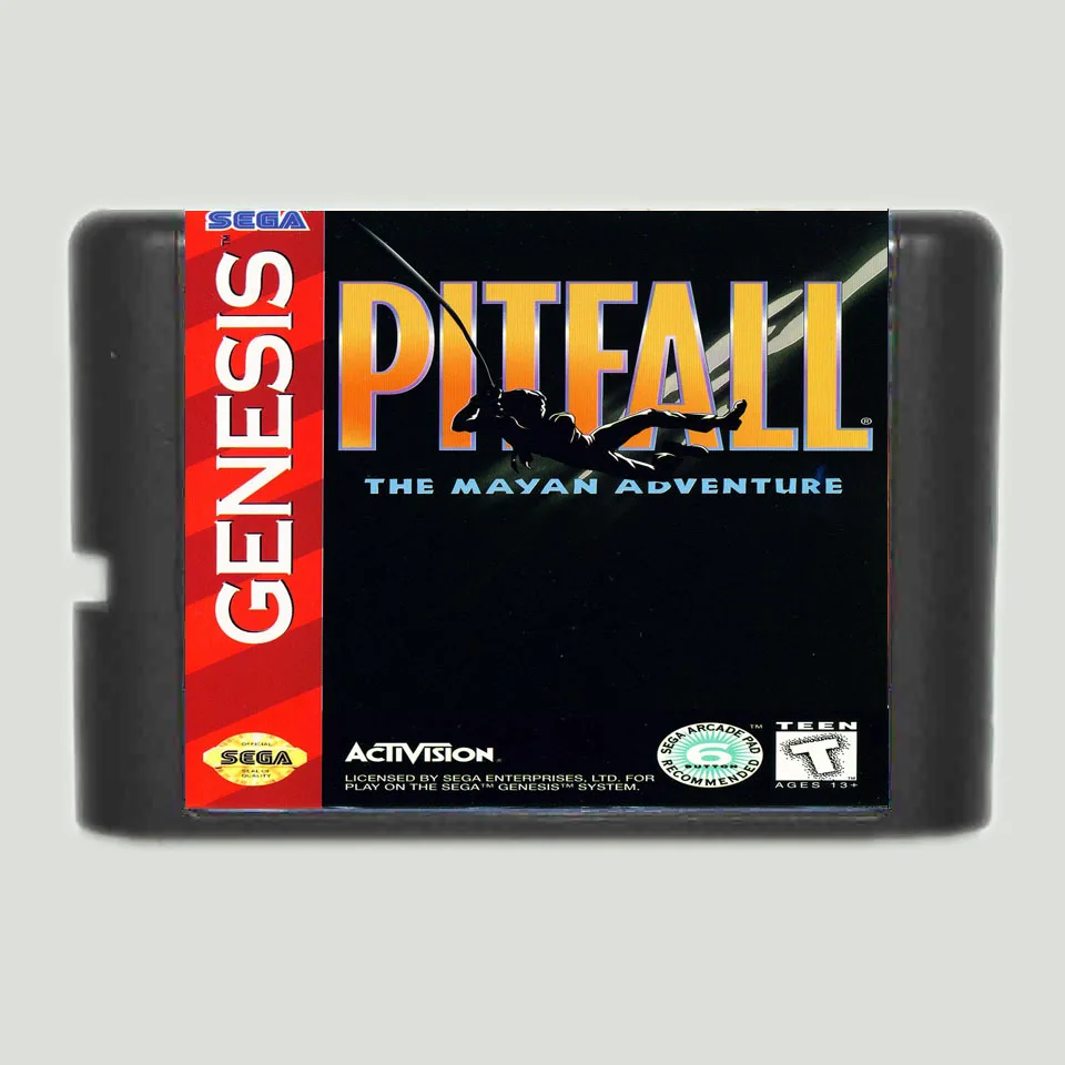 Pitfall The Mayan Adventure 16 bit MD Game Card для Sega Mega Drive Genesis|16 bit|md game16 md |