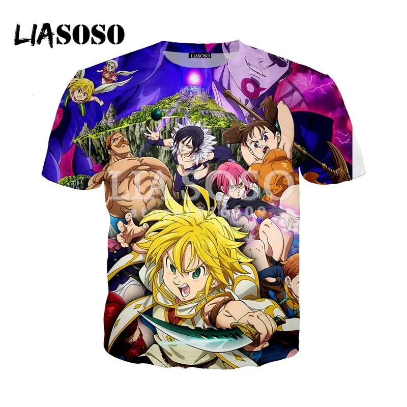 LIASOSO/Новинка аниме Nanatsu No Taizai The Seven Deadly Sins 3D принт футболка/Толстовка хипстер