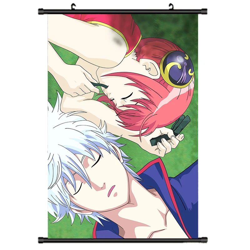 Японская декоративная картина аниме GINTAMA Sakata Gintoki & Kagura Sadaharu Hijikata Toushirou домашний