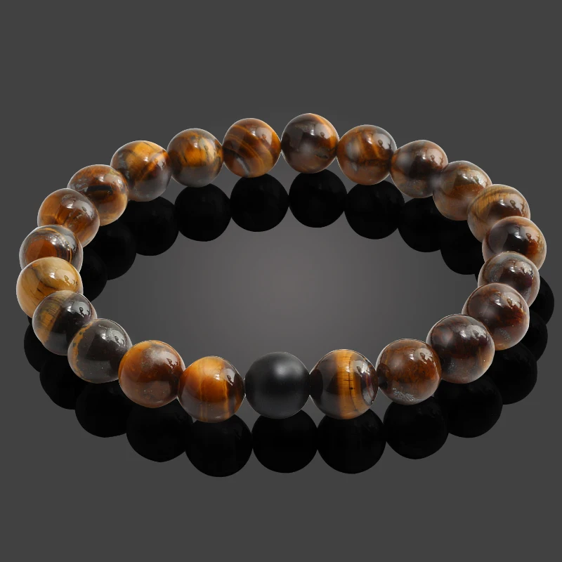 Модные 4 цвета природного вулканического камня Браслеты с бисером Белый