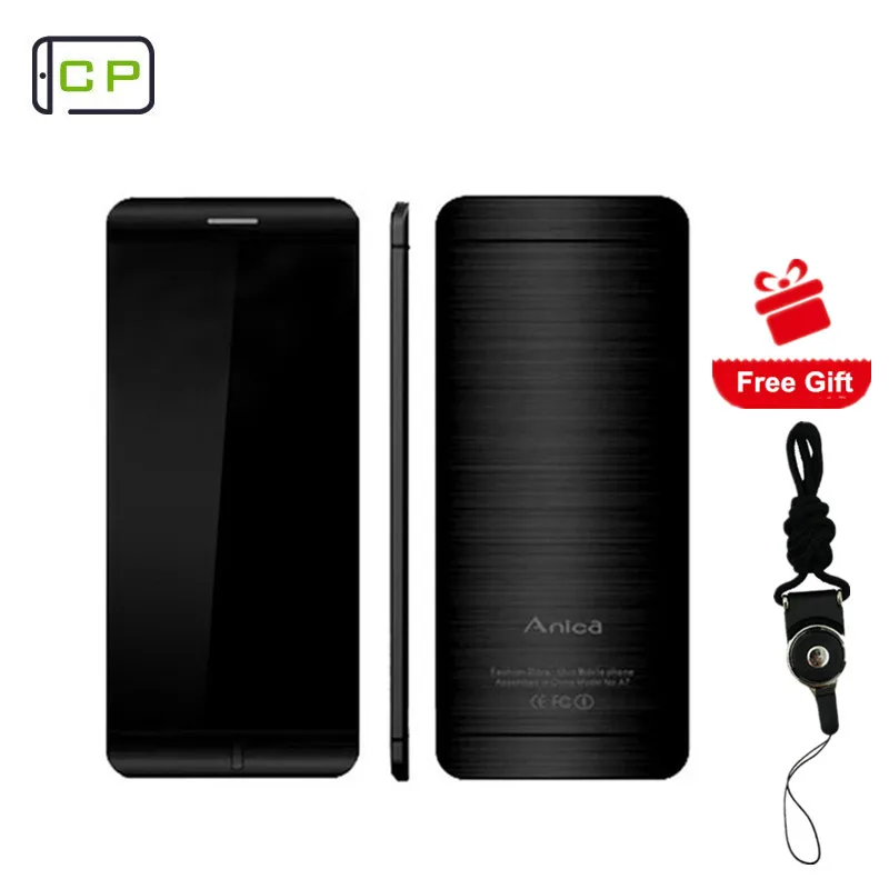 Телефон Anica A7 с супер мини ультратонкой картой роскошный MP3 Bluetooth 1 63 дюймовый