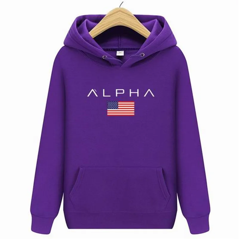 Мужская Высококачественная модная толстовка с буквенным принтом Alpha Industries Мужская/женская осенняя и зимняя новая брендовая Толстовка