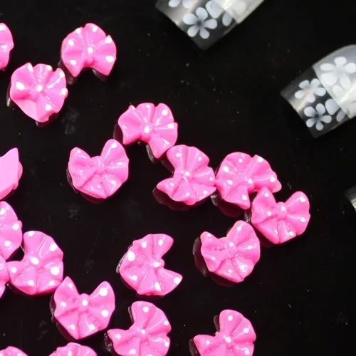 Банты для ногтей в горошек 10 Х9 мм 200 шт.|nail art bow|butterfly nail artnail |