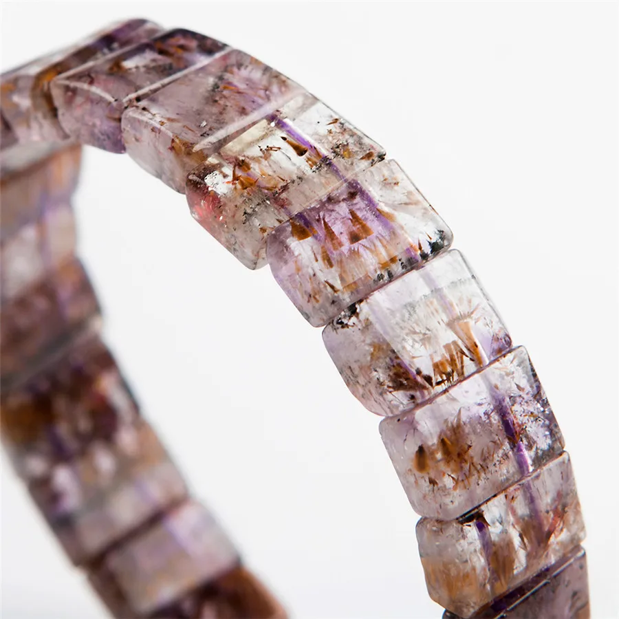 Подлинная натуральная фиолетовая Золотая титановая каксенит рутилированный