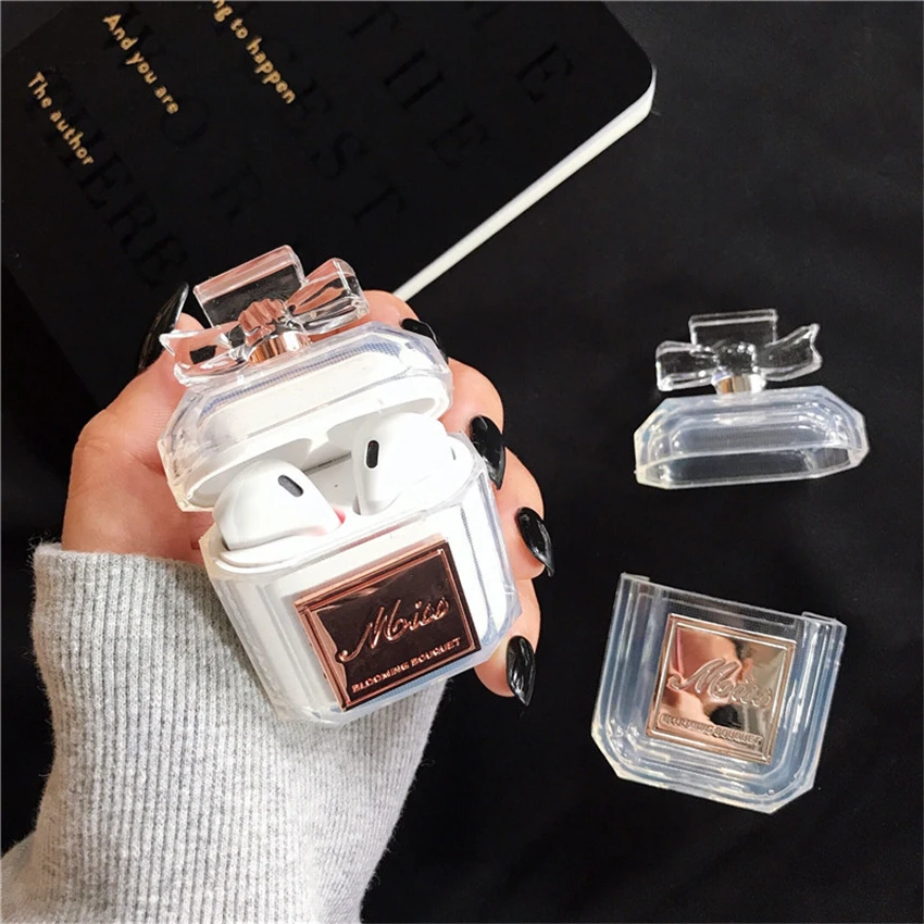 Роскошный защитный чехол для флакона духов Airpods ударопрочный Air Pods TPU силиконовый