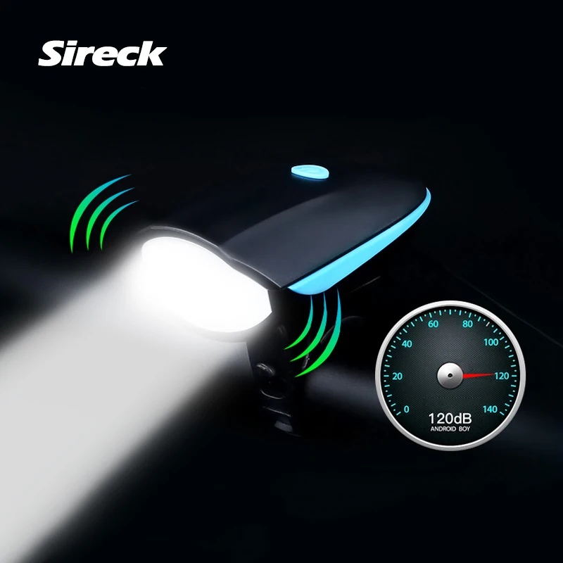 Sireck Электрический клаксон для велосипеда зарядка через USB 5 режимов громкий