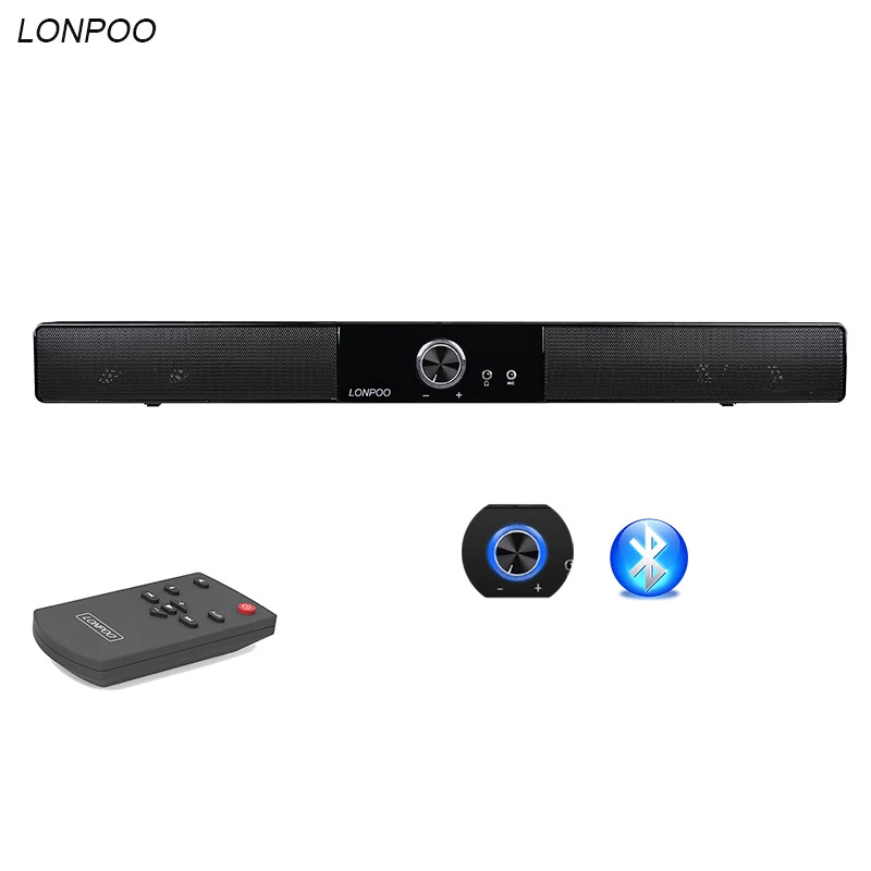 LONPOO портативный Bluetooth динамик USB Саундбар Колонка HIFI 10 Вт усилитель стерео звук