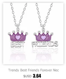 Модные любовь сердце ювелирные изделия для лучших друзей BFF ожерелье для лучших друзей навсегда кулон головоломка пицца радужные ожерелья и подвески для женщин