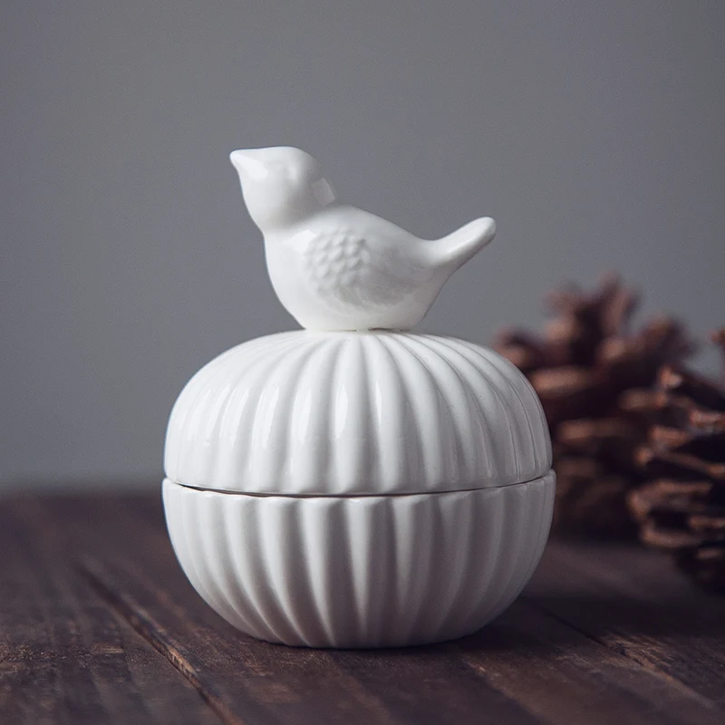 Керамическая статуэтка для птиц шкатулка драгоценностей декоративная