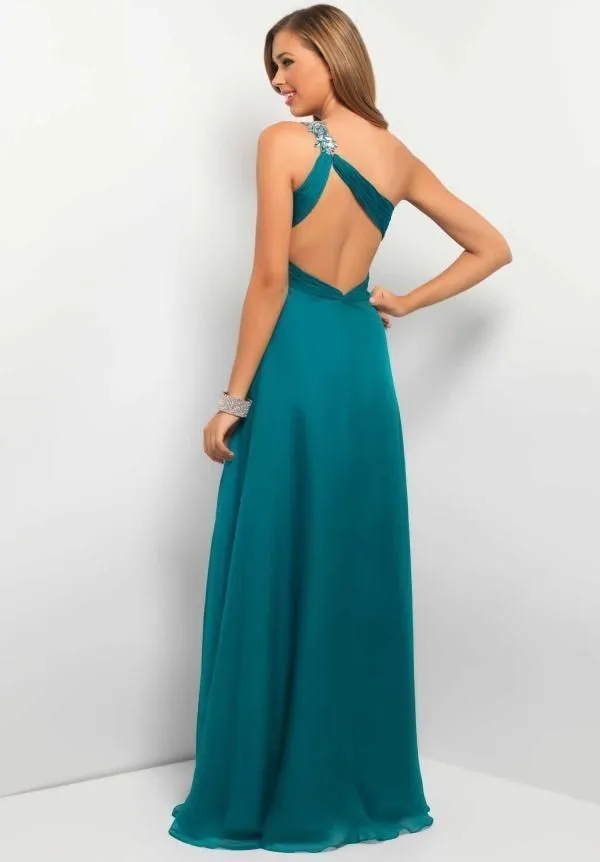 9 Custom Made 2014 Chiffon Elegant One Shoulder Evening Dresses with Crystals Special Occasion Robe De Soiree | Свадьбы и торжества