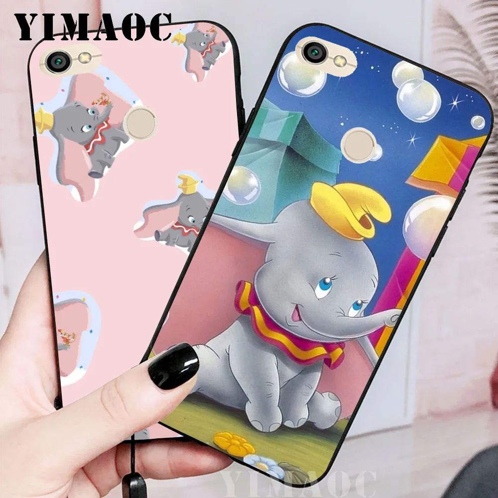 YIMAOC dumbo черный мягкий силиконовый чехол для Xiaomi Redmi Note 6 Pro 7 S2 Go |