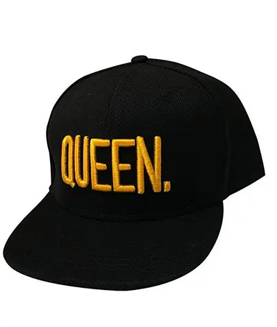 Бесплатная доставка королевская королева золотые буквы вышивка Snapback шляпы