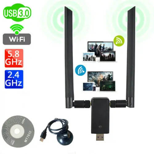 Беспроводной USB 3,0 Wi-Fi адаптер антенны 1200 Мбит/с Диапазон AC1200 двухдиапазонный usb-адаптер Беспроводной адаптер 3C20