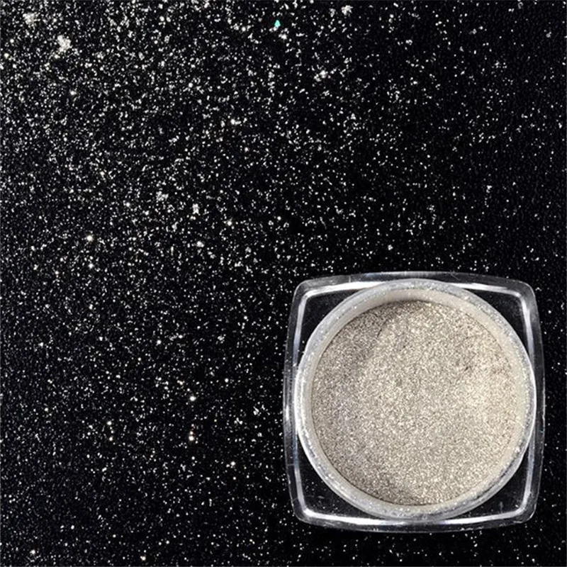 Ногтей новый лазерный порошок Аврора зеркало 1 г свет покрытие металл Серебро