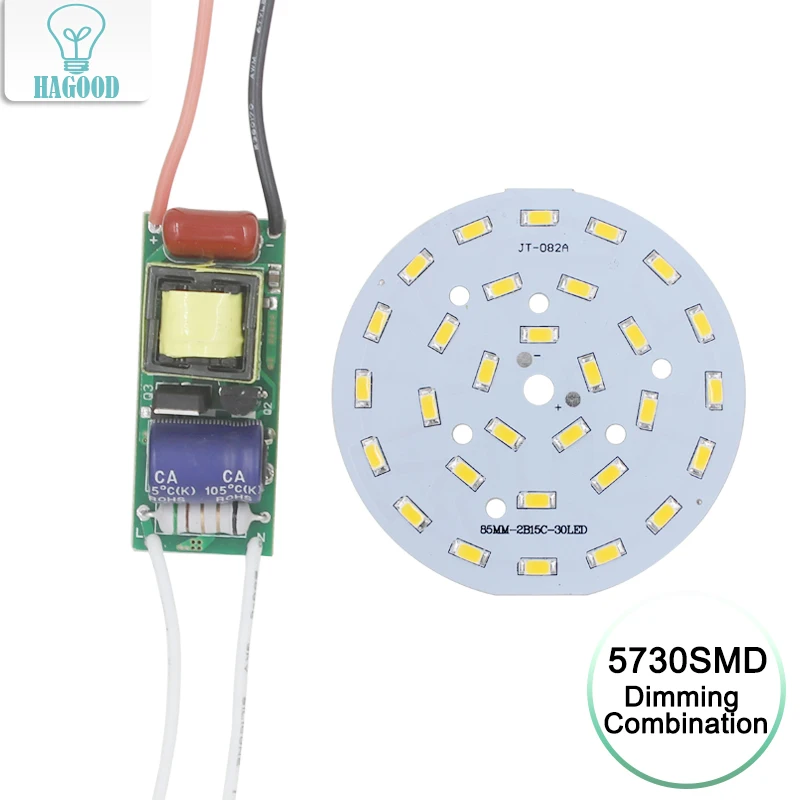 Светодиодный светильник 5730SMD 1 комплект с регулируемой яркостью + AC90-265V | Лампы и