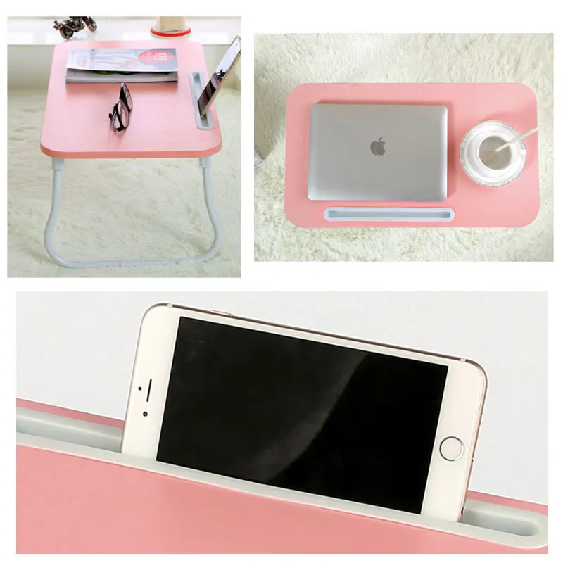 Простой складной компьютерный стол подставка для хранения мусора студенческой