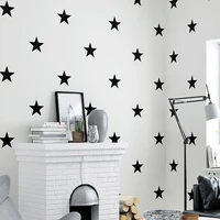 black white stars wallpaper for kids room modern children bedroom living room study room background home decor wall paper rolls