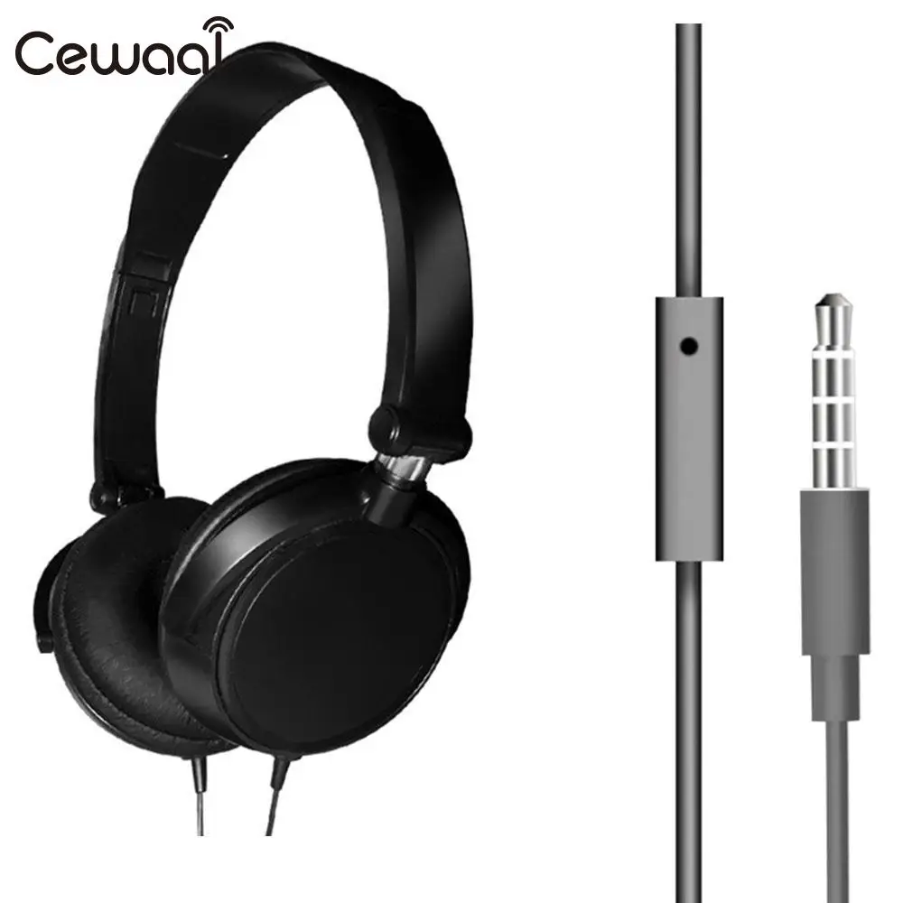 Cewaal складные высококачественные проводные наушники с головкой шумоподавление