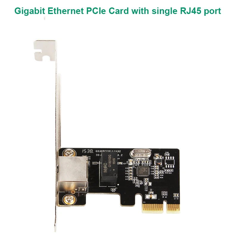 Один порт gigabit ethernet realtek RTL8111 чип PCI Express сетевой контроллер карты pcie адаптер с RJ45