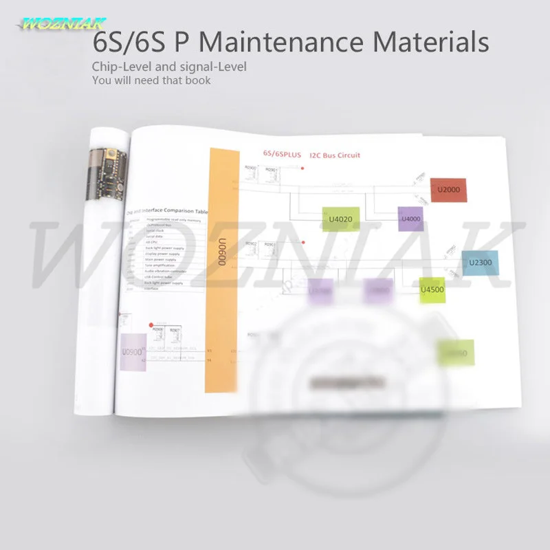 Wozniak цветные обучающие книги для iphone 6S Plus 6SP техническое обслуживание Materials5