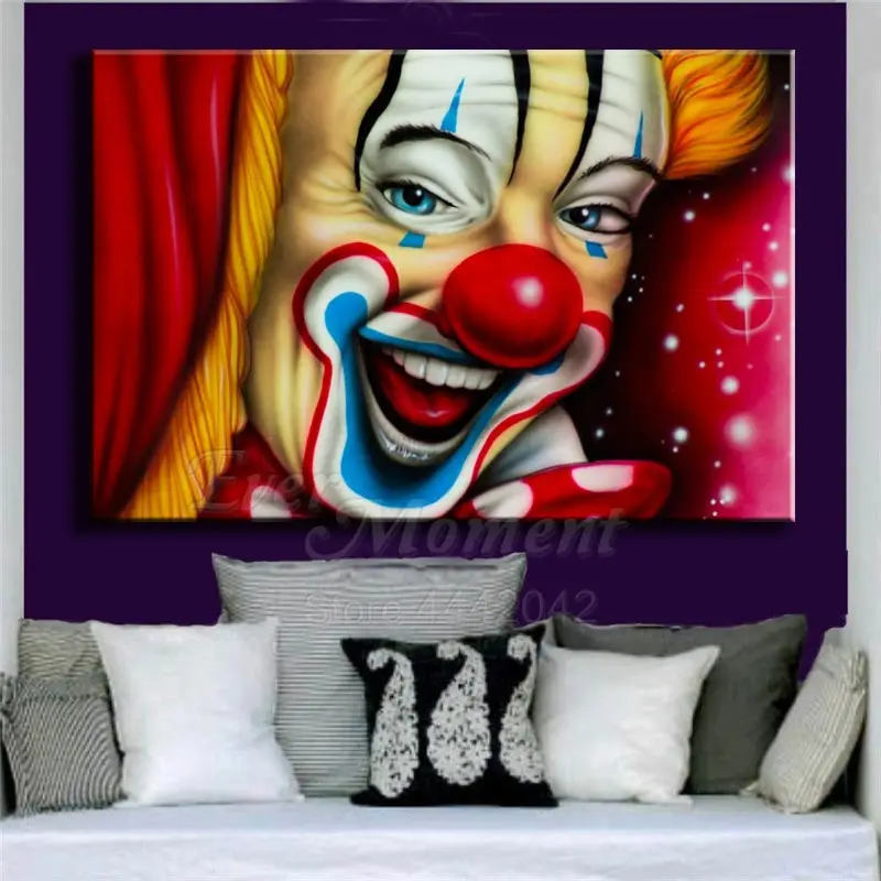 Ever Moment Clown Diamond Painting Handmade Full Square Drill Picture Mosaic Embroidery Home Decoration Stones S2F1334 | Дом и сад