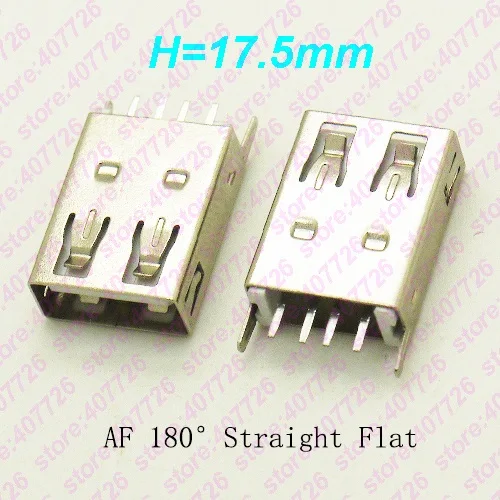 200 шт. USB 2 0 Джек AF Тип Разъем гнездо прямые ноги 180 Степень погружения