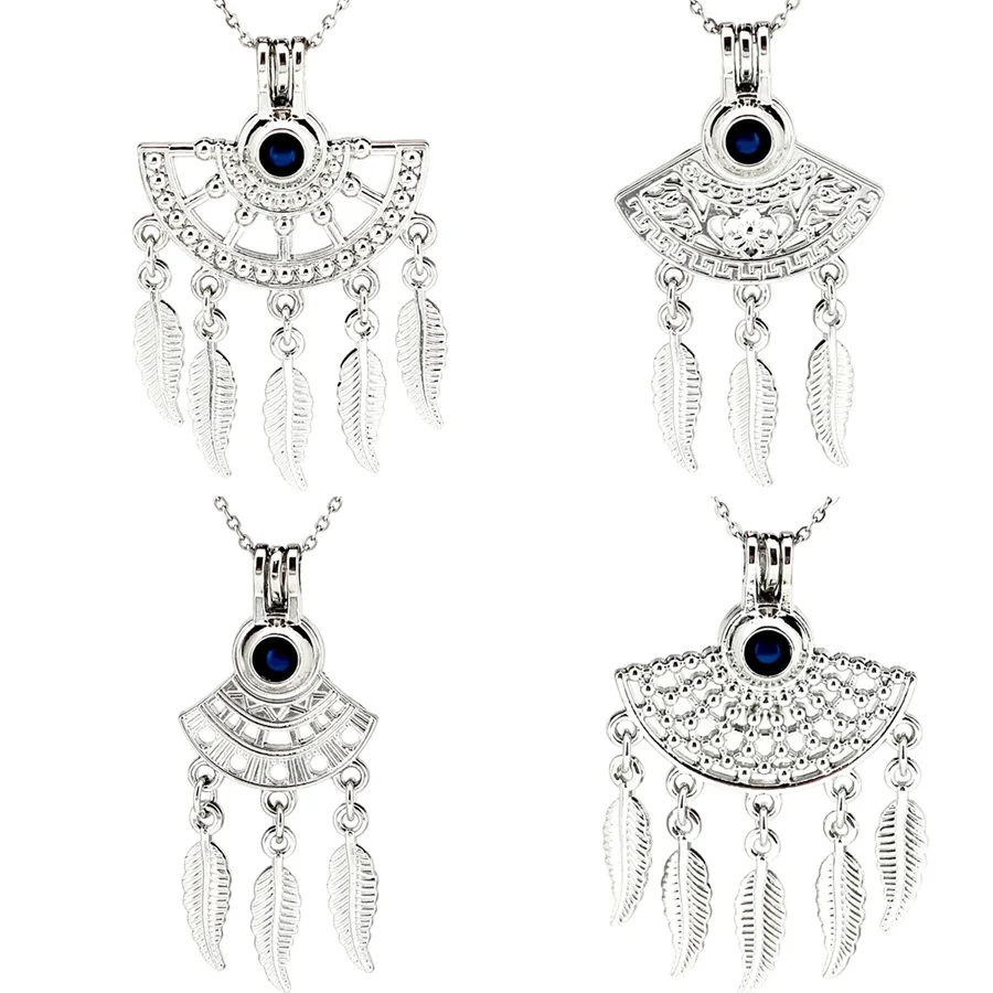 Этническая филигранская тема листья кисточки бусины клетка кулон эфирное масло