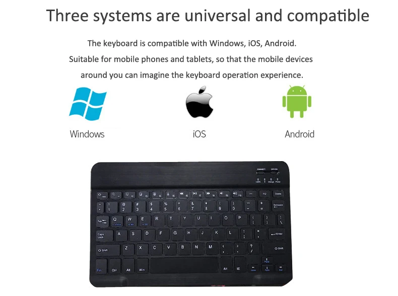 Тонкая мини Bluetooth беспроводная клавиатура для Android планшета iPad Apple iPhone смартфон iOS Windows портативная клавиатура эргономичная