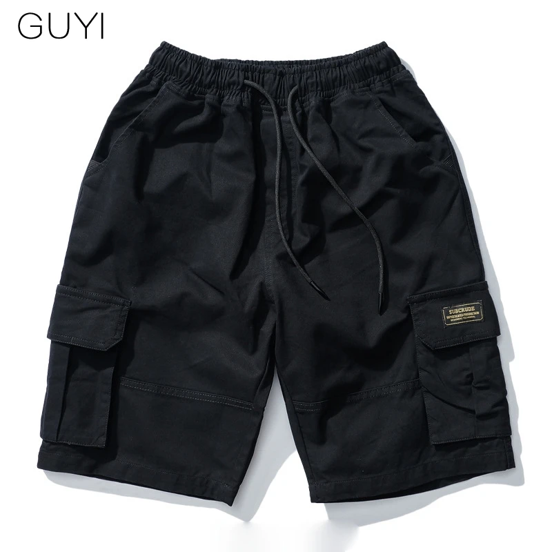 Шорты карго GUYI мужские однотонные модные повседневные спортивные штаны