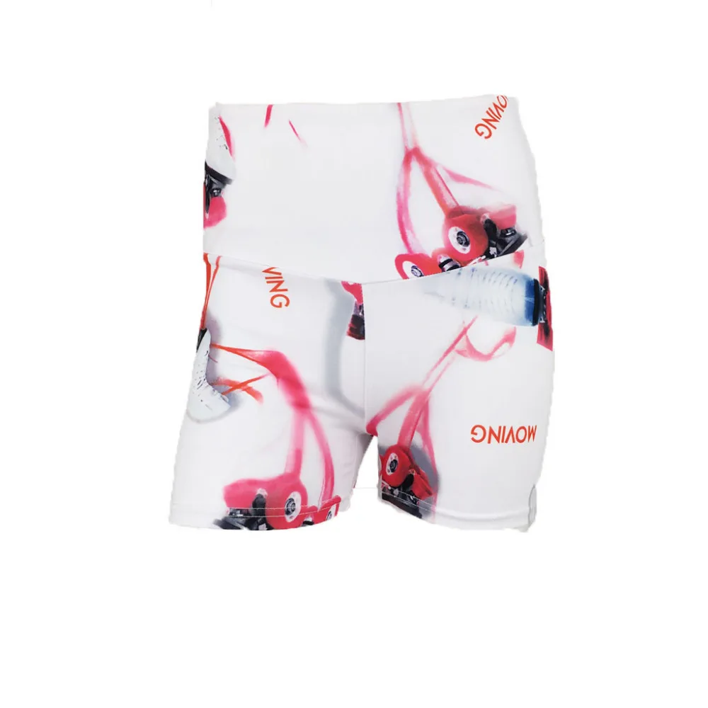 Женские шорты для йоги с цифровой печатью высокой талией быстросохнущие фитнеса